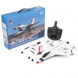 AVIÃO ELÉTRICO COMPLETO AEROMODELO A200 F-16B RTF RÁDIO 2.4GHZ 2 CANAIS WLTOYS A200